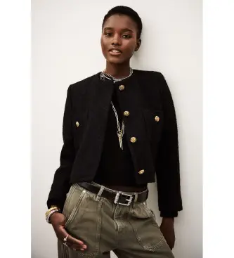 per donna 1E23MERE Giacca nera Meredith (34), Nero, Casual, Cotone Oro