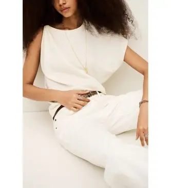 per donna 1E26ALLI T-shirt beige Allia (UNICA), Casual, Manica corta, Cotone biologico, Sostenibile