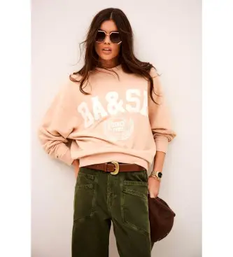 per donna 1E26BENJ Felpa color carne Benjamin (36), Casual, Cotone, Nudo