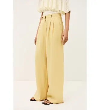 per donna 1E26DEAN Pantaloni gialli a gamba dritta Deana (34), Casual, Giallo, Modal