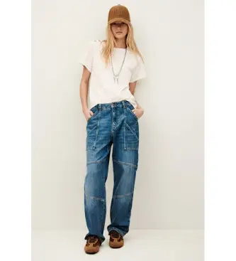 per donna 1E26ELME Maglietta bianca sporca di Elmer (XS), Bianco, Casual, Cotone, Manica corta