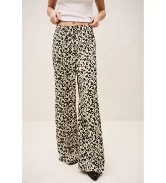 per donna 1E26PLYD Pantaloni Plyde stampati (38), Casual, Animal Print, Viscosa Stampa animale
