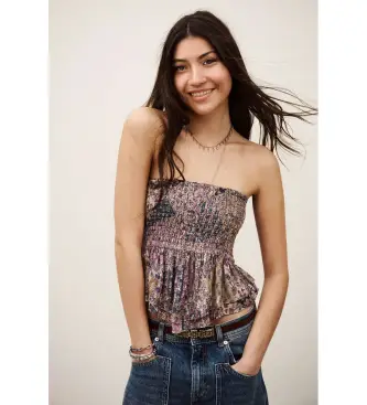 per donna 1E26PRET Top Pretty multicolore (34), Casual, Viscosa, Senza maniche / cinghie