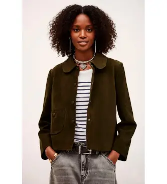 per donna 1H24MILA Giacca verde Milas (36), Casual, Pelle