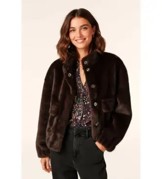 per donna 1H24PARO Cappotto marrone Paros (34), Casual, Poliestere