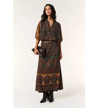 per donna 1H25BAYR Gonna Bayro marrone (36), Casual, Viscosa