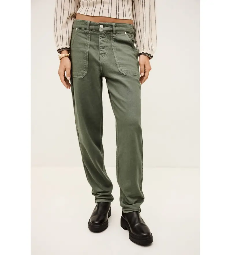 per donna. 1H25CALI Pantaloni verdi Cali (34), Casual, Verde, Cotone