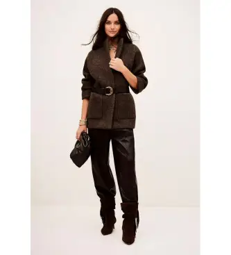 per donna 1H25CLAU Cappotto marrone Claudy (38), Casual, Lana