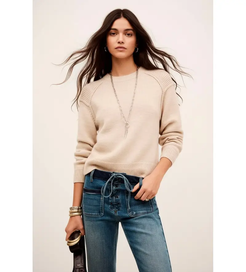 per donna 1H25LIAR Maglione beige Liara (34), Casual, Lana