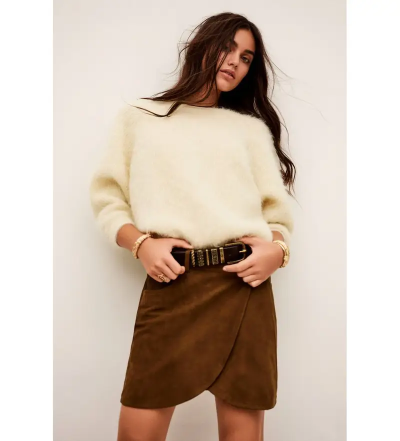 per donna 1H25MANG Gonna in bronzo Mangela (34), Marrone, Casual, Pelle