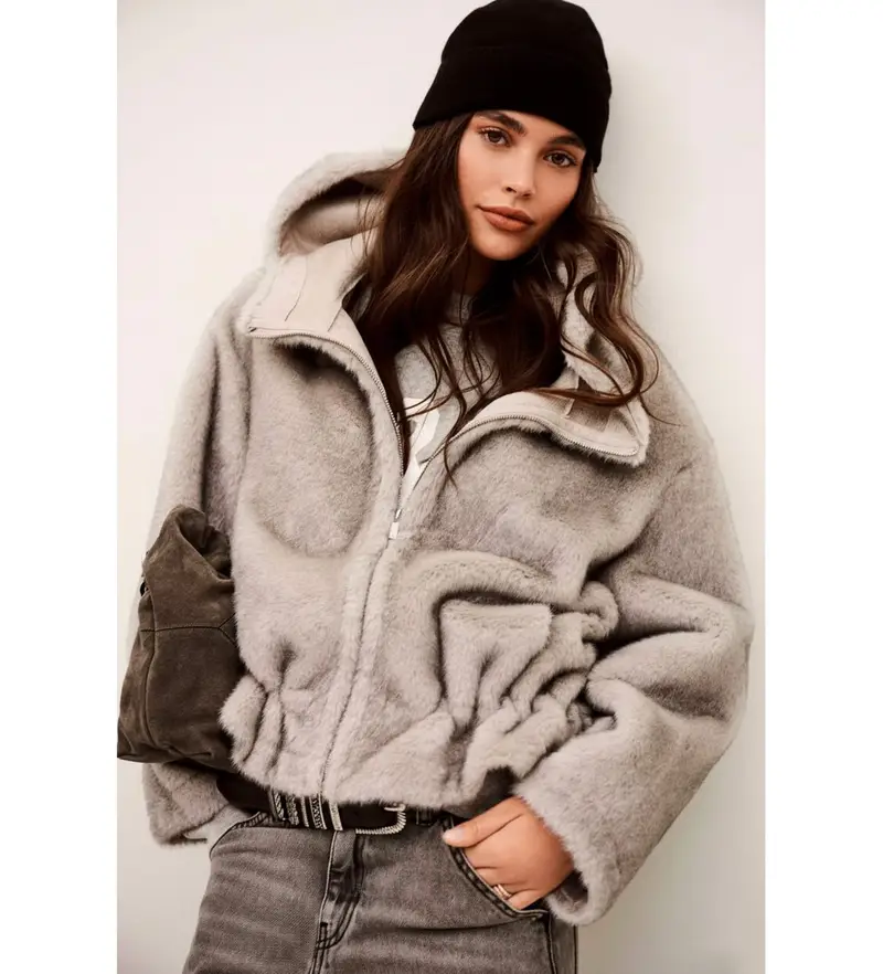 per donna 1H25PAND Cappotto grigio Pandy (38), Casual, Poliestere