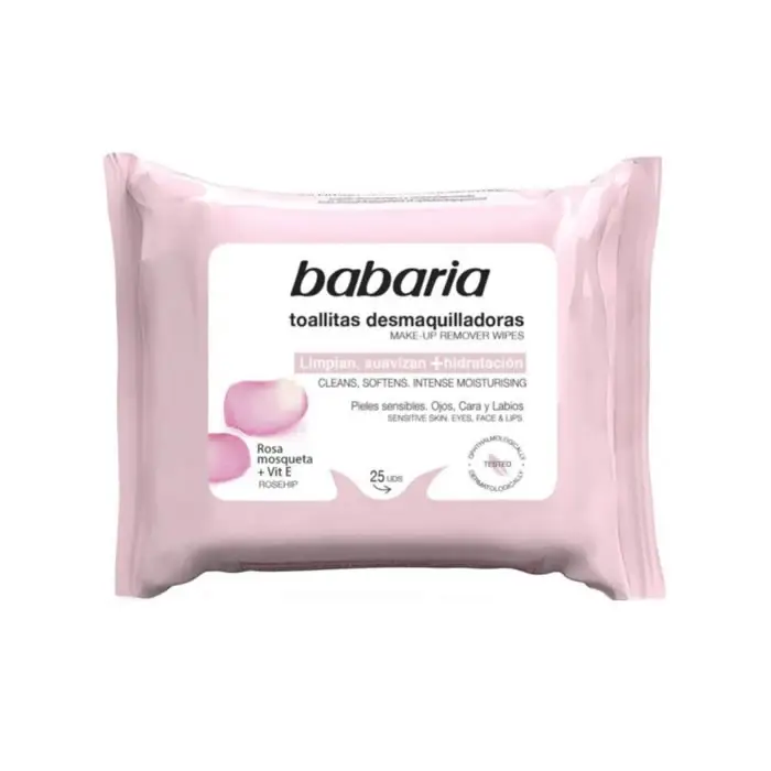 Salviette Struccanti Babaria Rosa Mosqueta 25 Unità