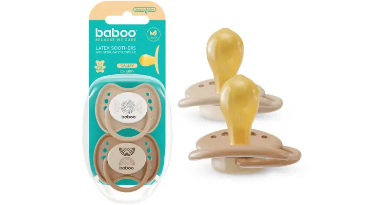 Lattice rotondo con custodia ciuccio Au Naturale 0-6 m 2 pezzi