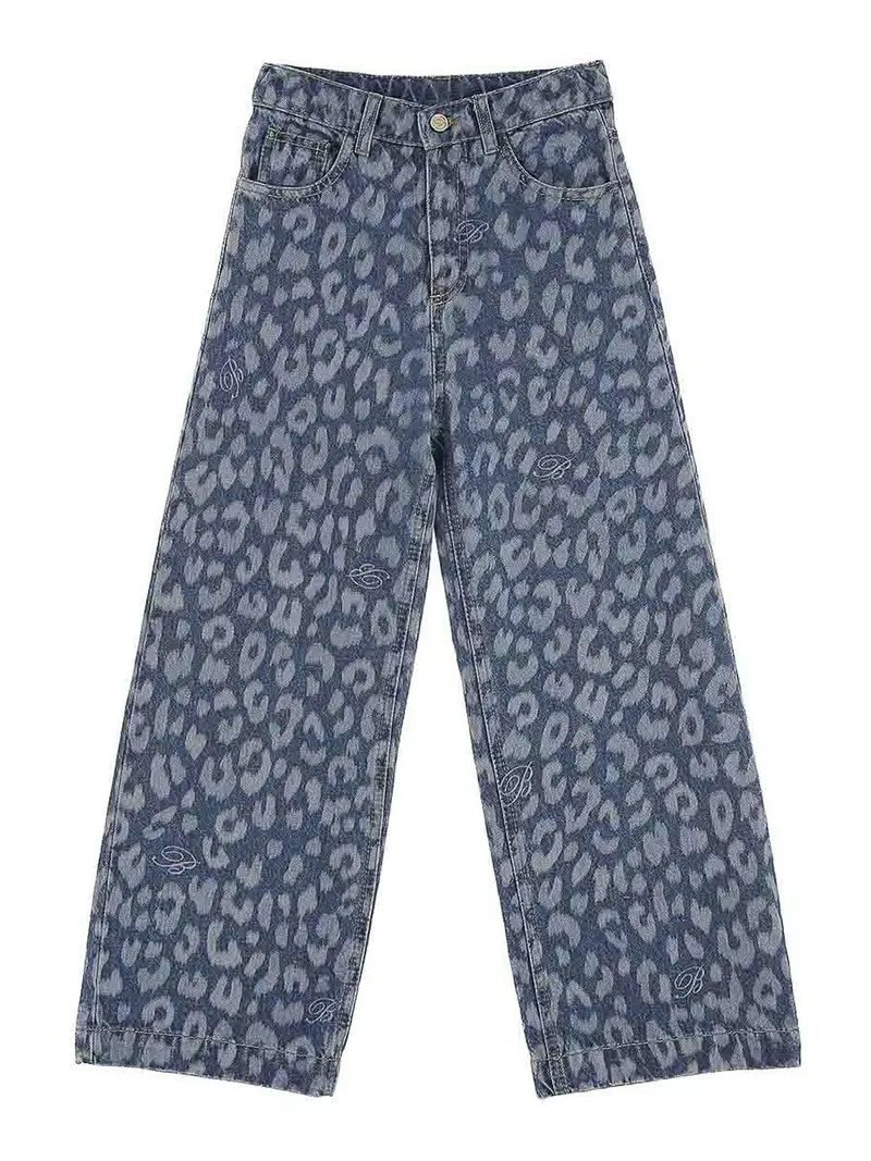 Pantaloni Con Stampa Blu