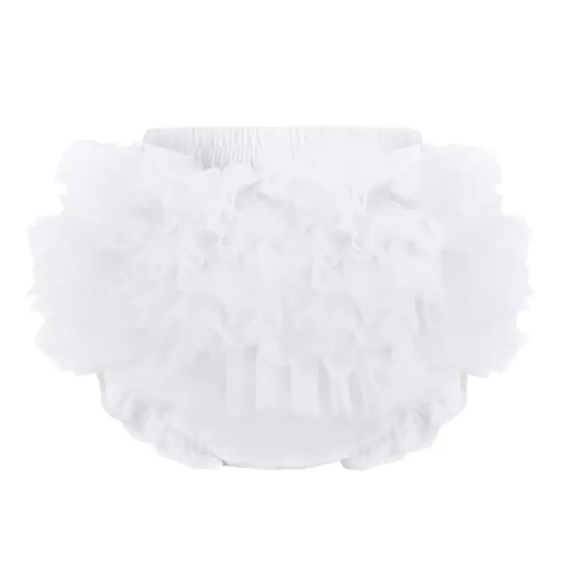 POOCEN Baby Girl Bloomer Bianco in Cotone con Pizzo per Neonato