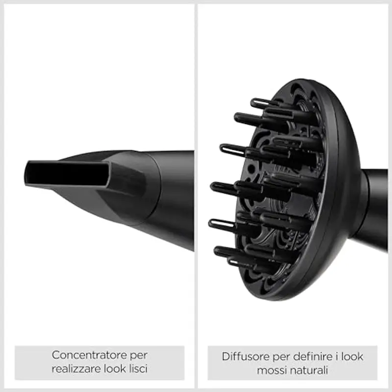 BaByliss Asciugacapelli Turbo Smooth 2200W, Phon Capelli Professionale, Diffusore Capelli Ricci, Funzione Ionica Anti-Crespo E Tecnologia Ceramica, Nero, D572DE miniatura 3