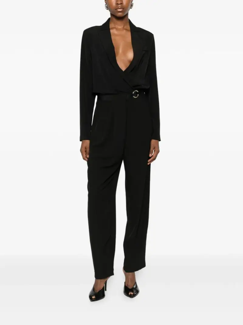 Pantaloni a Vita Alta con Dettaglio ad Anello Nero miniatura 2