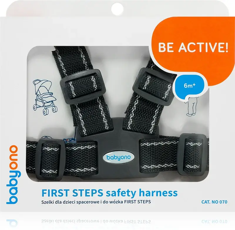 Be Active Safety Harness First Steps cinghie di sicurezza per bambini Black 6 m+ 1 pz