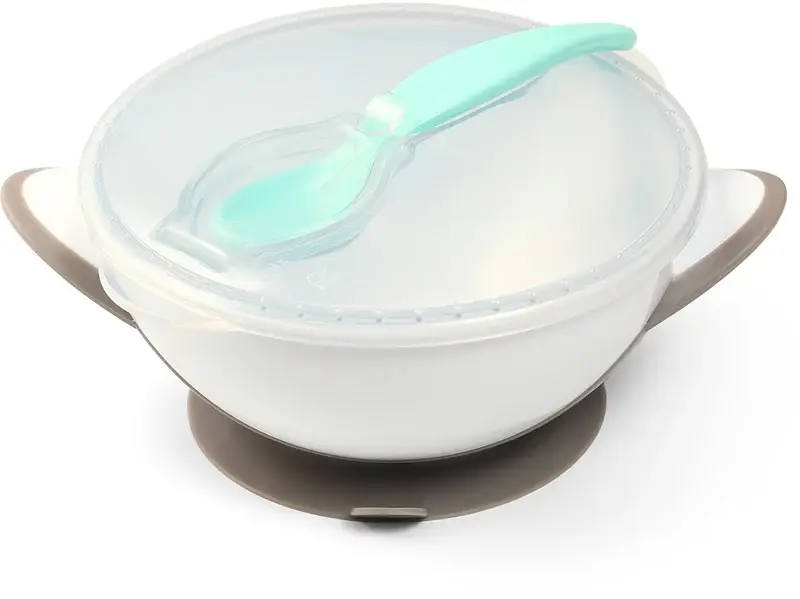 Be Active Suction Set Posate Per Bambini Grigio 6 M+ 2 Pz