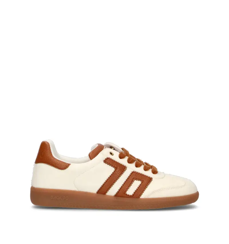 Sneaker donna bianca/marrone in cavallino Vario