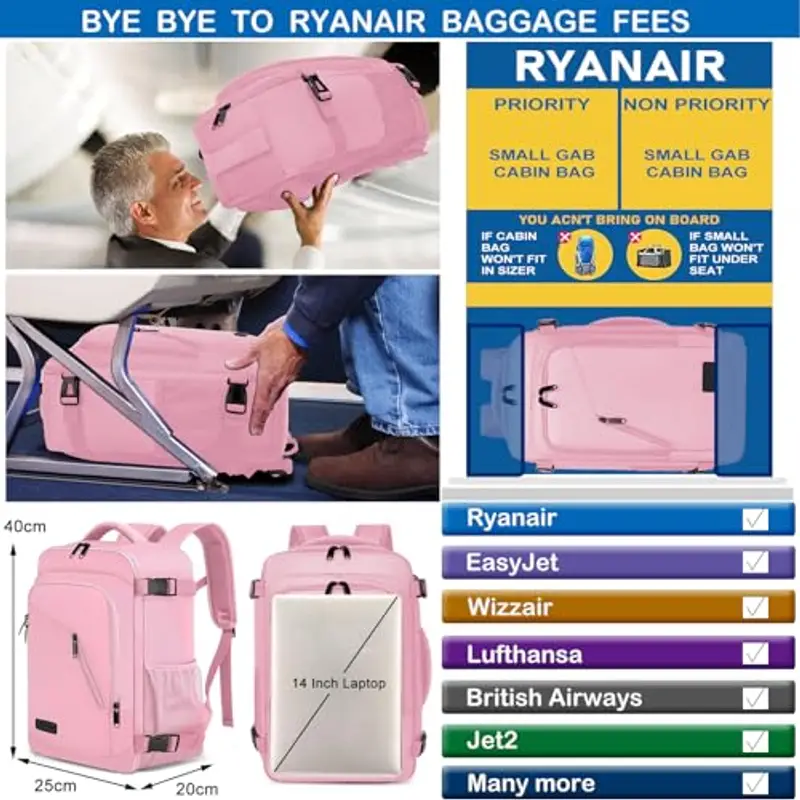 WENIG Zaino da viaggio Donna Rosa 1598873 miniatura 2