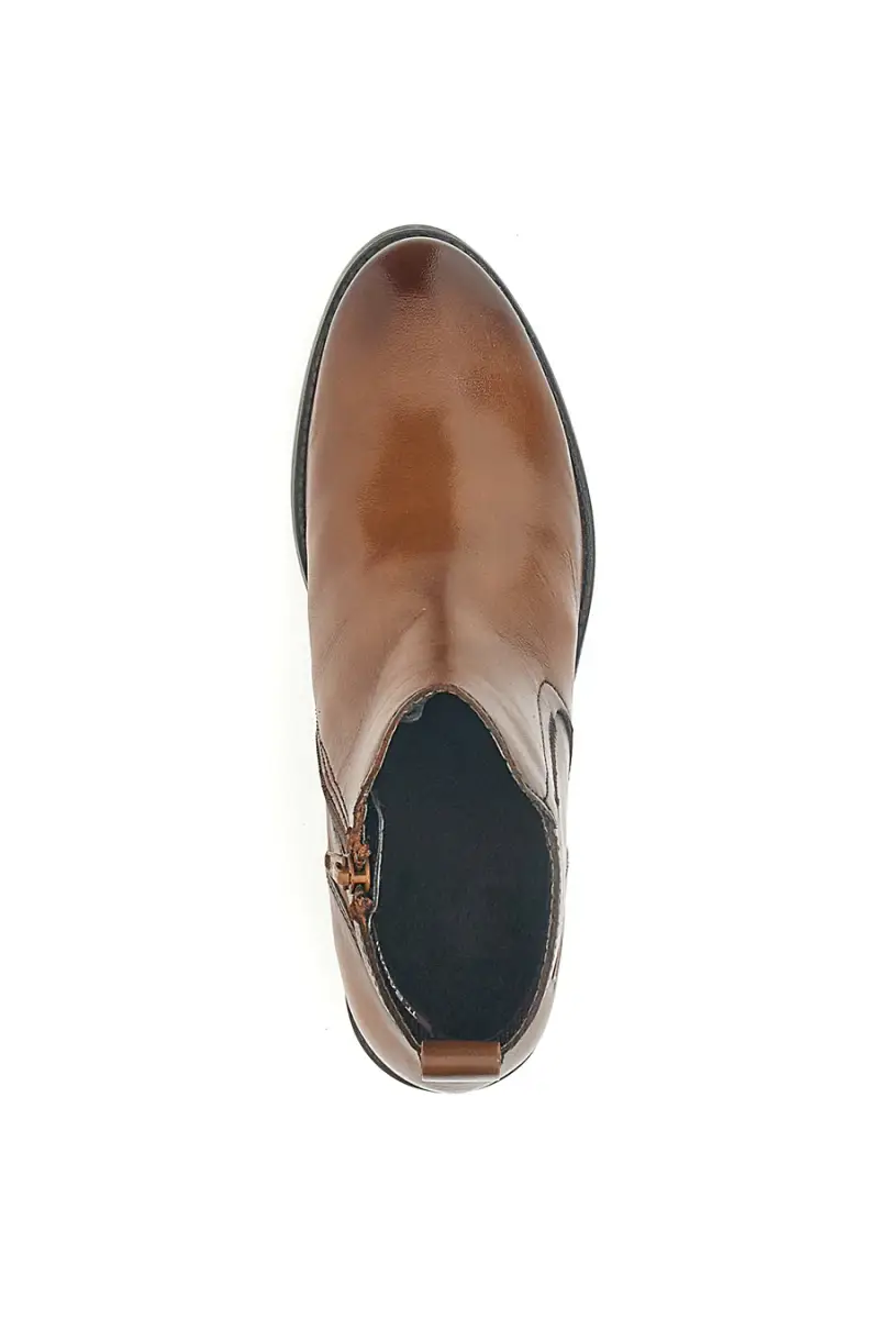 Stivaletti marroni in pelle caldi con zip Bagatt D15AMQ314000 [COGNAC] miniatura 3