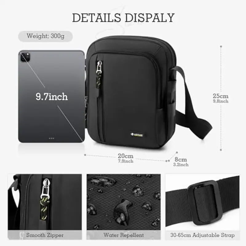 BAGROUPS Borsello Uomo Grigio 1602791 miniatura 3