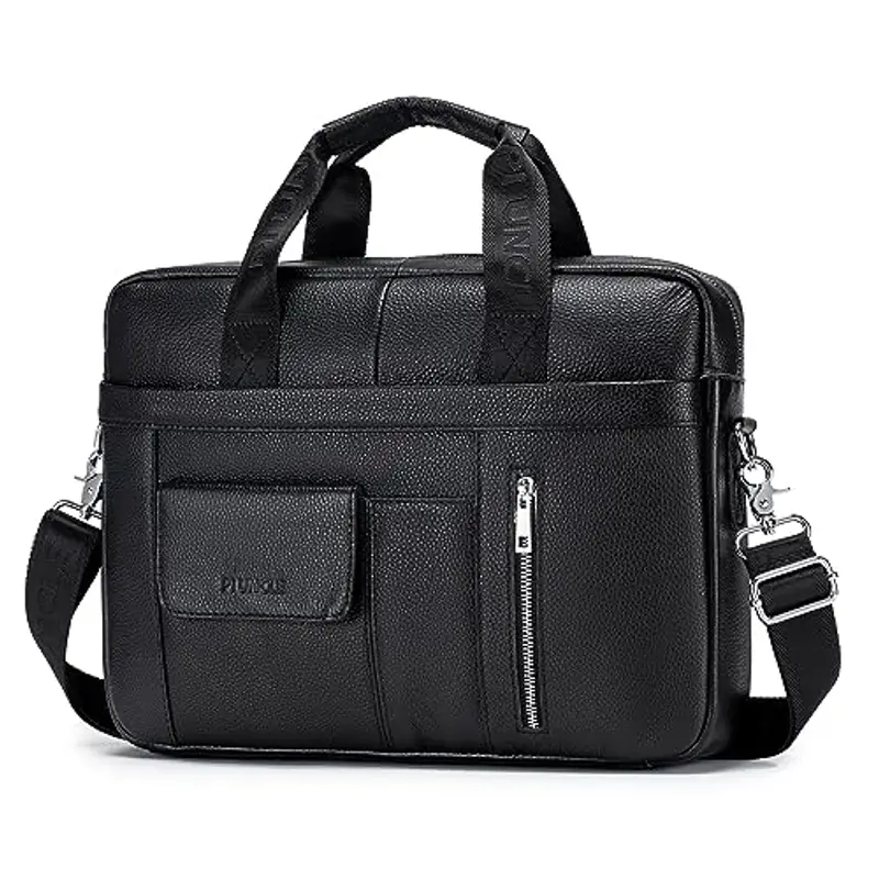 BAGZY 14 Pollici Ventiquattrore Borsa Business Uomo Porta PC Pelle Borsa da Lavoro Valigetta 24 Ore Regalo