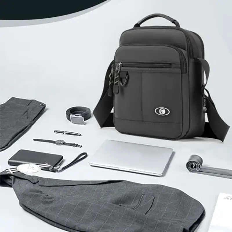 BAGZY Borsello Uomo Nero 1602788 miniatura 3