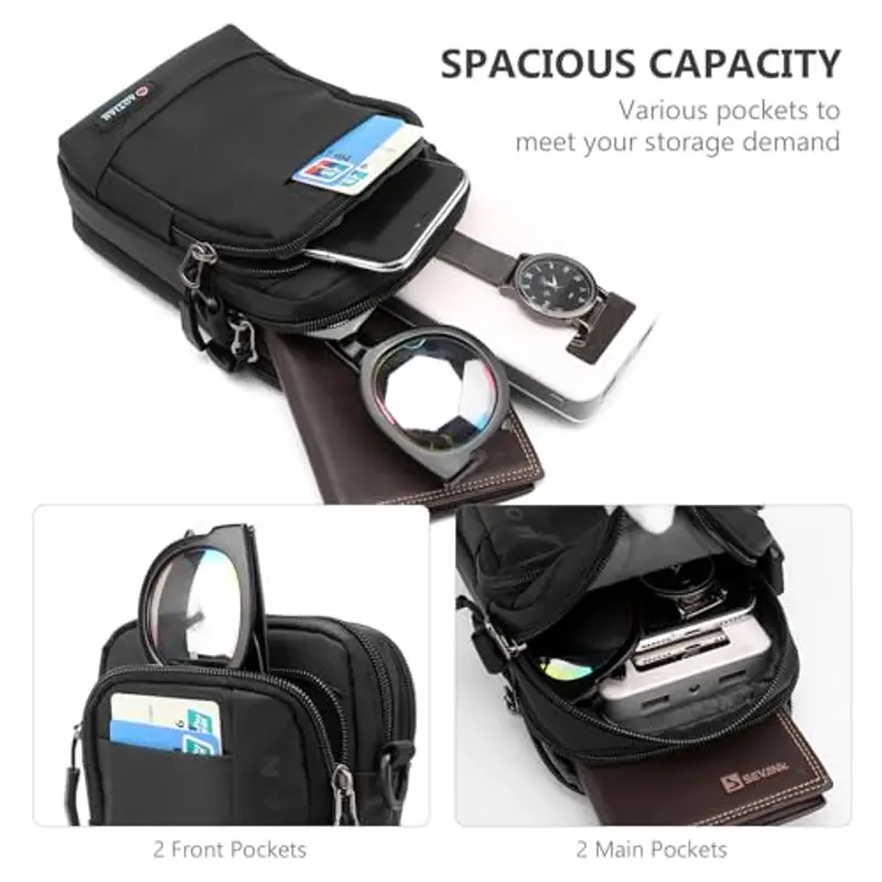 BAGZY Borsello Uomo Nero 2440608 miniatura 3