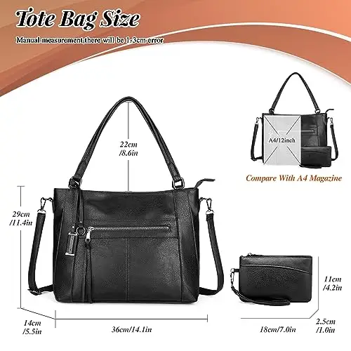 BAIGIO Portafogli Donna Nero 3517361 miniatura 3