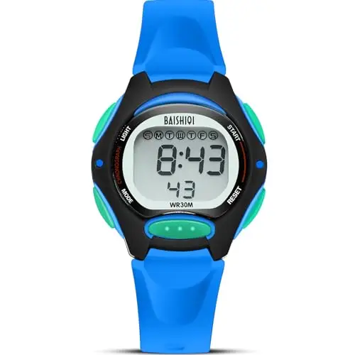 BAISHIOI Orologio Bambino Digitale Ragazzi Ragazze Orologio Sportivo Impermeabile Multifunzionale Orologio per Bambini
