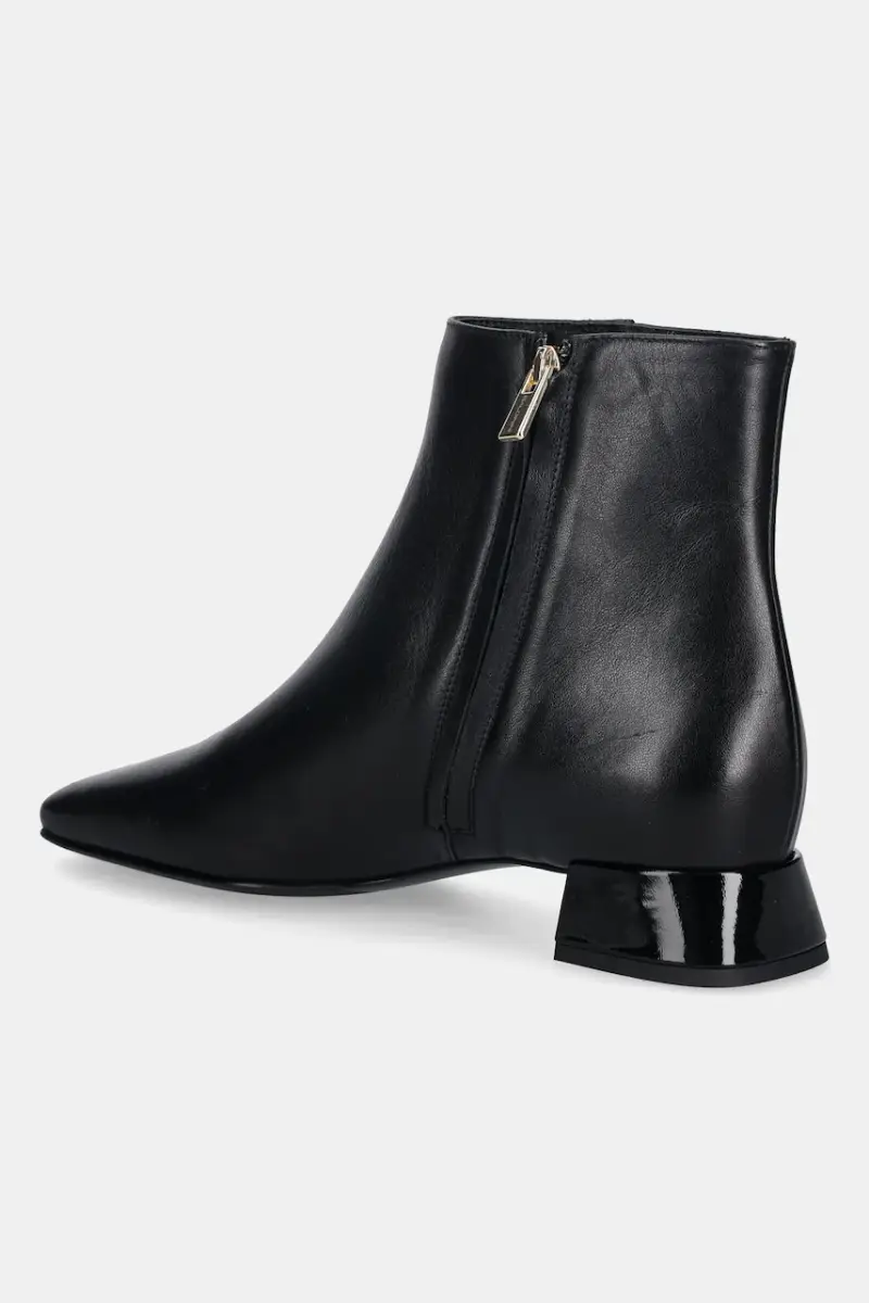 stivaletti alla caviglia in pelle donna colore beige D6B128P3VTVN miniatura 3