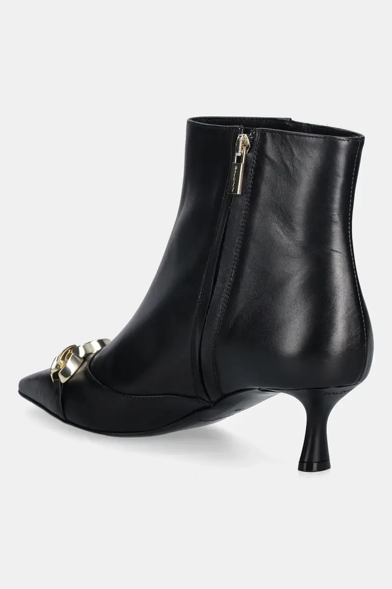 stivaletti alla caviglia in pelle donna colore nero D6B053P5VITE miniatura 3