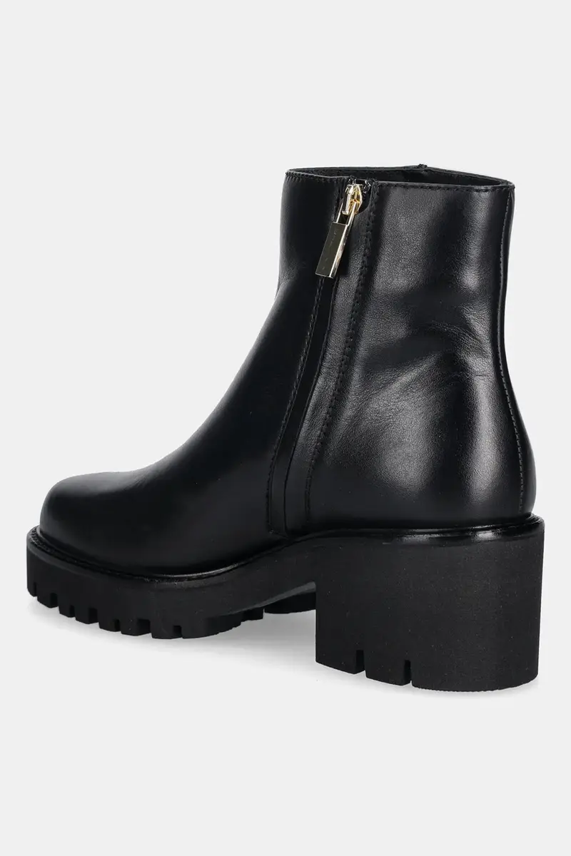 stivaletti alla caviglia in pelle donna colore nero D6B149P4VITE miniatura 3