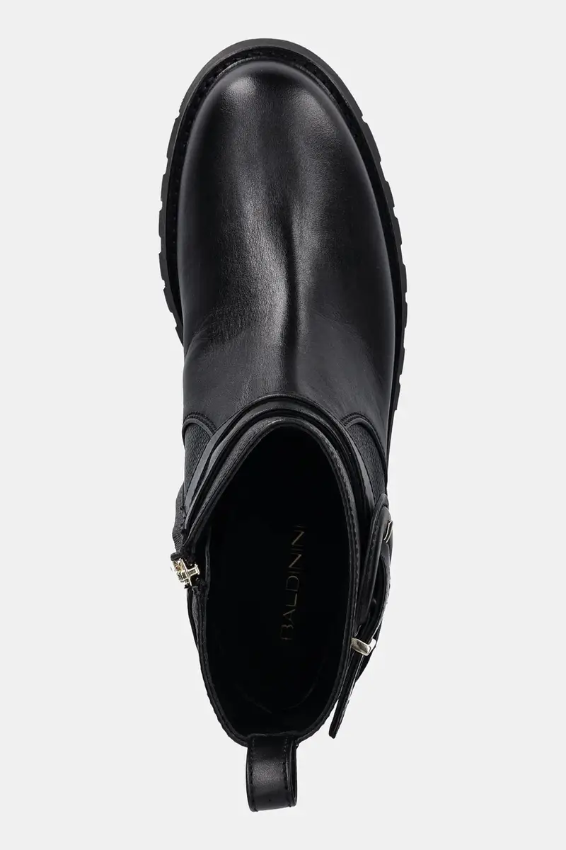 stivaletti alla caviglia in pelle donna colore nero D6B427P1VIBT miniatura 4