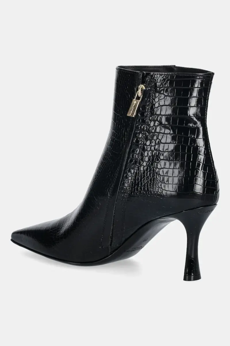 stivaletti alla caviglia in pelle Nero miniatura 3