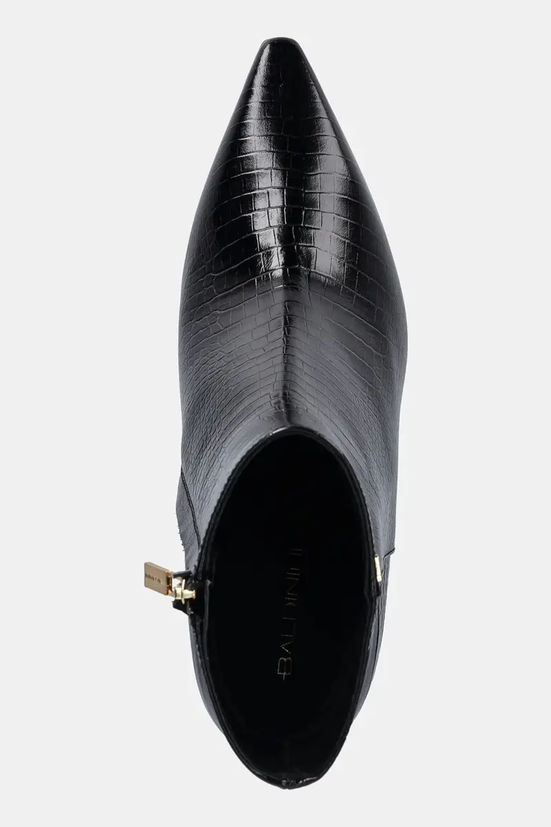 stivaletti alla caviglia in pelle Nero miniatura 4