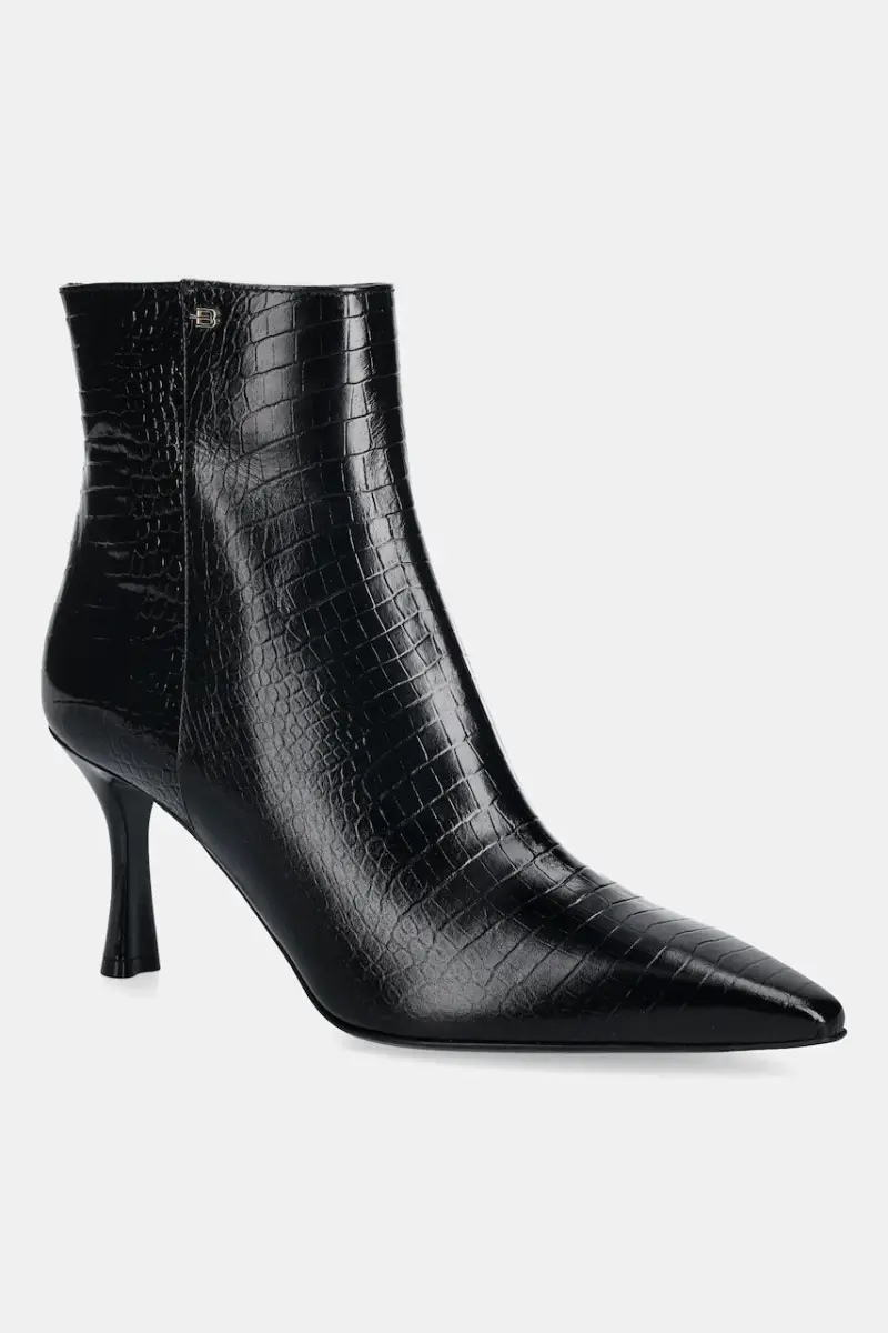 stivaletti alla caviglia in pelle Nero