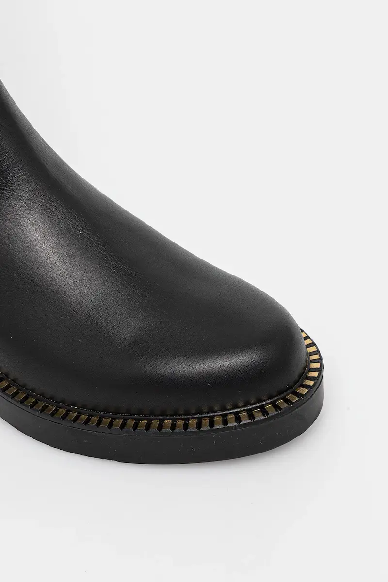 stivali in pelle colore nero D6B406P1VTBR miniatura 4