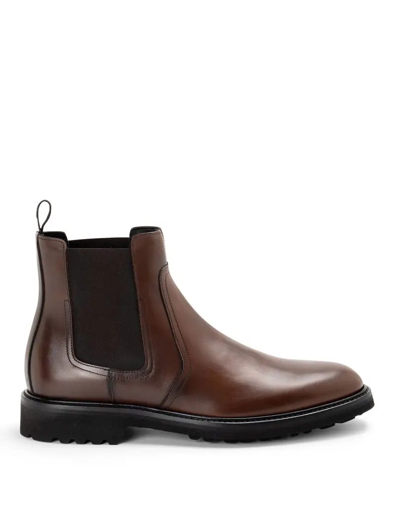 Stivali in pelle marrone