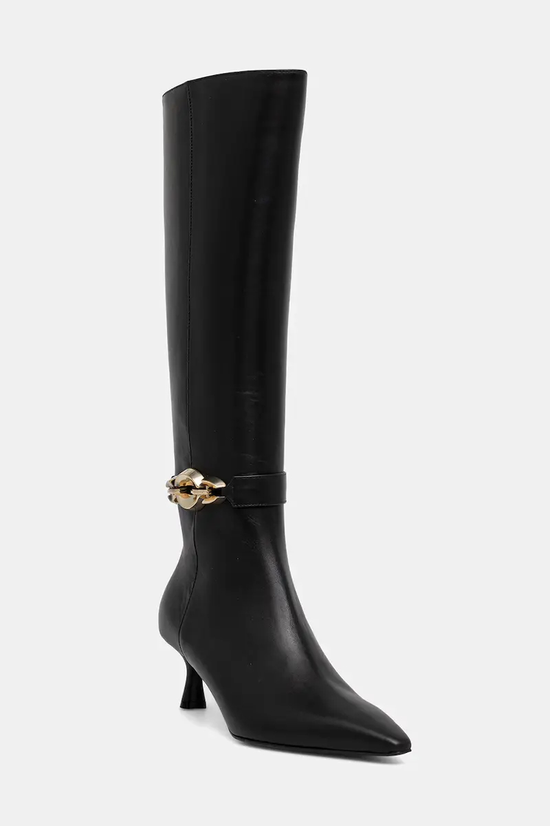 stivali in pelle Nero