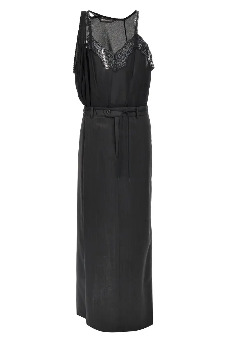 Abito Patched Slip Nero