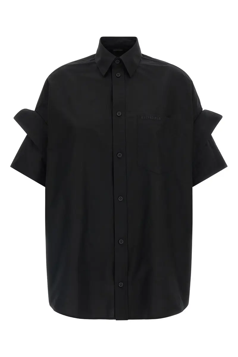 Camicia Polsino Risvoltato Nero