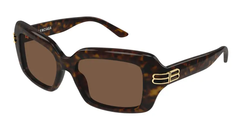 Donna Balenciaga BB0465S 002 Occhiali da sole Acetato Havana Marrone Squadrata