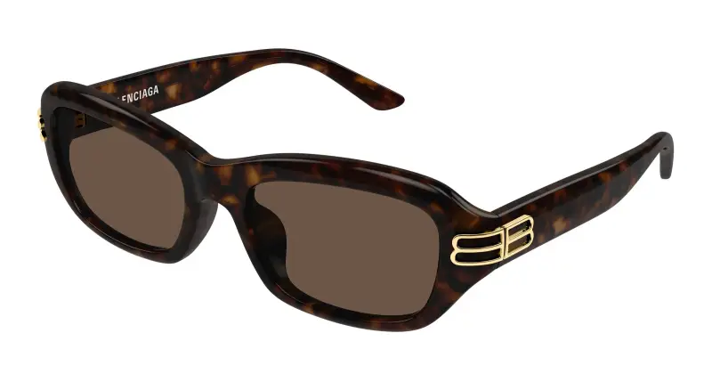 Donna Balenciaga BB0471SK 002 Occhiali da sole Acetato Havana Marrone Squadrata
