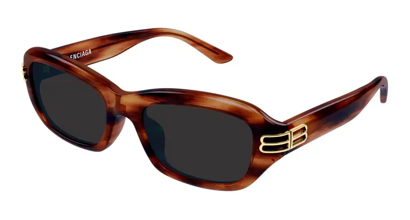 Donna Balenciaga BB0471SK 005 Occhiali da sole Acetato Marrone Grigio Squadrata