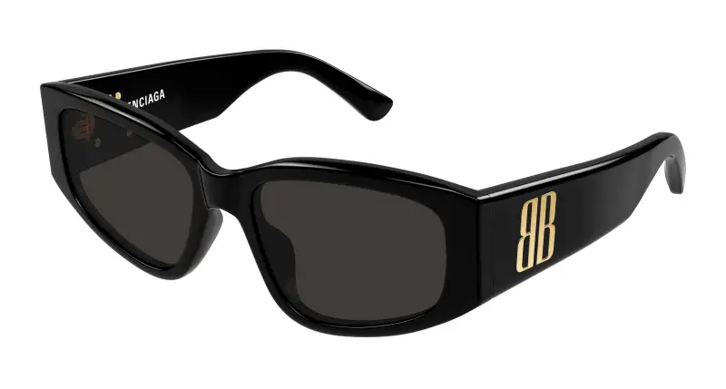 Donna Balenciaga BB0475S 001 Occhiali da sole Acetato Nero Grigio Cat Eye