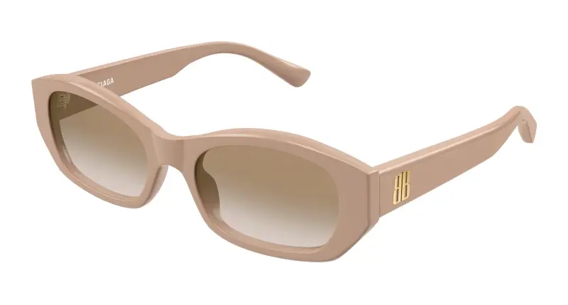 Donna Balenciaga BB0476S 003 Occhiali da sole Acetato Rosa Marrone Rotonda