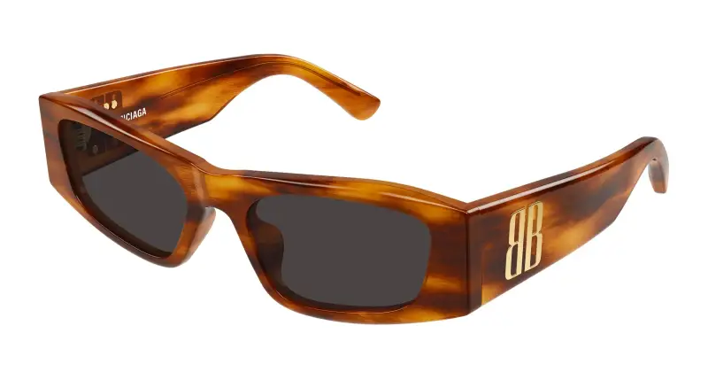 Donna Balenciaga BB0478S 002 Occhiali da sole Acetato Marrone Grigio Geometrica